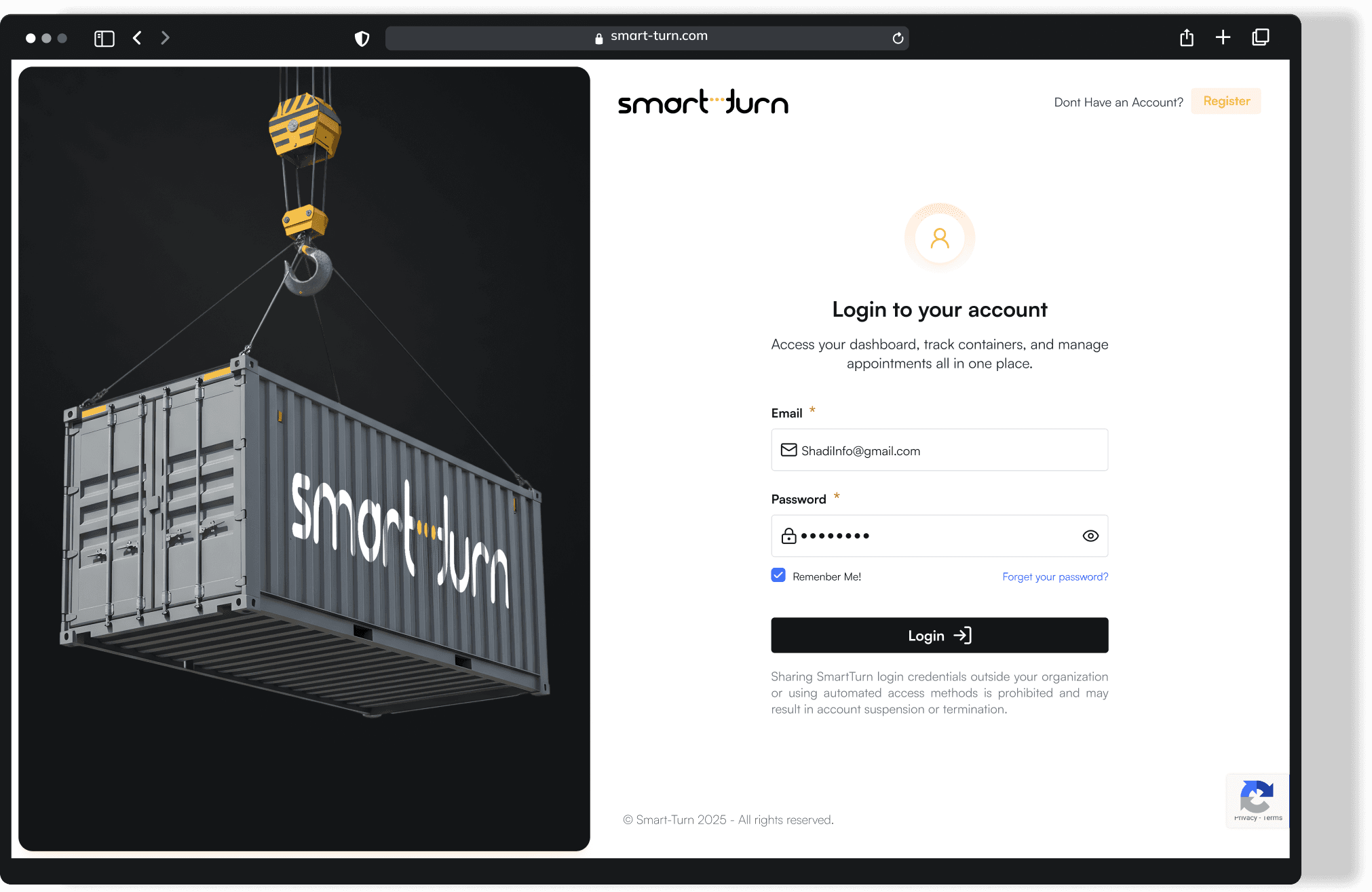 SmartTurn live map screen
